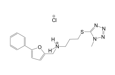 3-[(1-methyl-1H-tetraazol-5-yl)sulfanyl]-N-[(5-phenyl-2-furyl)methyl]-1-propanaminium chloride