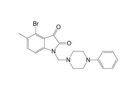 4-Bromanyl-5-methyl-1-[(4-phenylpiperazin-1-yl)methyl]indole-2,3-dione