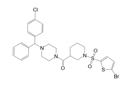 1-({1-[(5-bromo-2-thienyl)sulfonyl]-3-piperidinyl}carbonyl)-4-[(4-chlorophenyl)(phenyl)methyl]piperazine