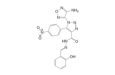1-(4-amino-1,2,5-oxadiazol-3-yl)-N'-[(E)-(2-hydroxyphenyl)methylidene]-5-(4-nitrophenyl)-1H-1,2,3-triazole-4-carbohydrazide