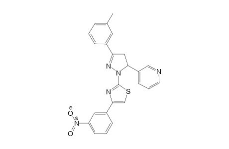 2-[3-(m-tolyl)-5-(3-pyridyl)-2-pyrazolin-1-yl]-4-(3-nitrophenyl)thiazole