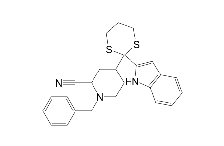1-Benzyl-4-[2-(1H-indol-2-yl)-1,3-dithian-2-yl]pipecolinonitrile