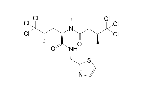 (2R,4S)-5,5,5-trichloro-4-methyl-2-[methyl-[(3S)-4,4,4-trichloro-3-methyl-1-oxobutyl]amino]-N-(2-thiazolylmethyl)pentanamide