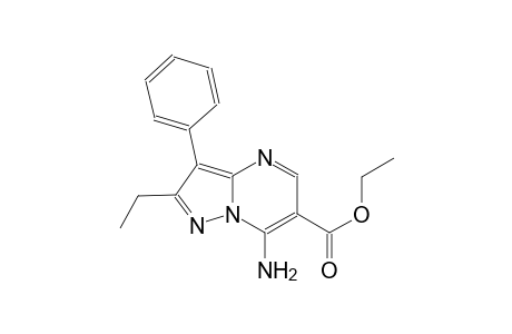 pyrazolo[1,5-a]pyrimidine-6-carboxylic acid, 7-amino-2-ethyl-3-phenyl-, ethyl ester
