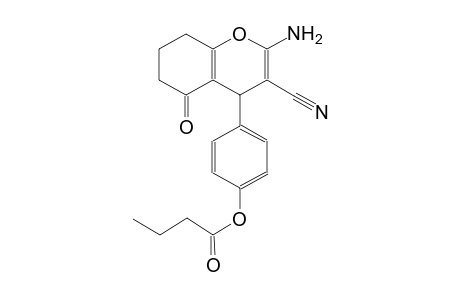 Butyric acid 4-(2-amino-3-cyano-5-oxo-5,6,7,8-tetrahydro-4H-chromen-4-yl)-phenyl ester
