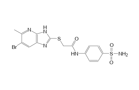 N-[4-(aminosulfonyl)phenyl]-2-[(6-bromo-5-methyl-3H-imidazo[4,5-b]pyridin-2-yl)sulfanyl]acetamide
