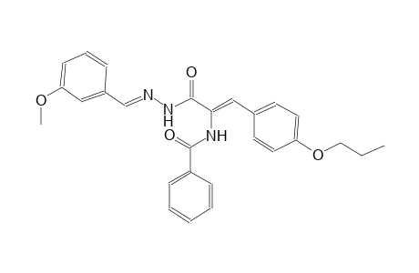 2-propenoic acid, 2-(benzoylamino)-3-(4-propoxyphenyl)-, 2-[(E)-(3-methoxyphenyl)methylidene]hydrazide, (2Z)-