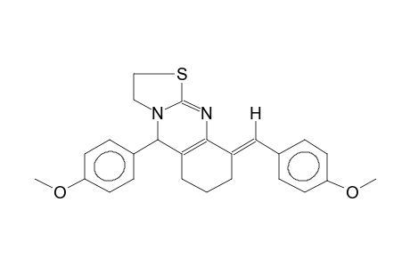 5-(4-METHOXYPHENYL)-9-(4-METHOXYBENZYLIDENE)-2,3,6,7,8,9-HEXAHYDRO-5H-THIAZOLO[2,3-B]QUINAZOLINE