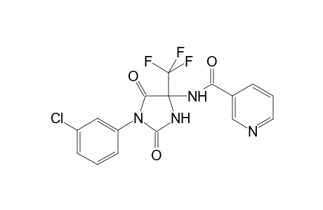 N-[1-(3-chlorophenyl)-2,5-dioxo-4-(trifluoromethyl)imidazolidin-4-yl]pyridine-3-carboxamide