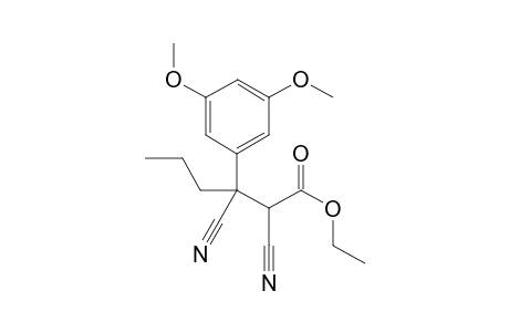 alpha,beta-Dicyano-beta-(3,5-dimethoxyphenyl)-caproic acid-ethyl ester