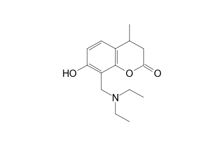 8-[(diethylamino)methyl]-7-hydroxy-4-methylhydrocoumarin