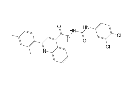 N-(3,4-dichlorophenyl)-2-{[2-(2,4-dimethylphenyl)-4-quinolinyl]carbonyl}hydrazinecarboxamide