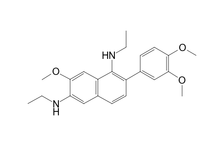 1,6-Diethylamin0-2-(3,4-dimethoxyphenyl)-7-methoxynaphthalene