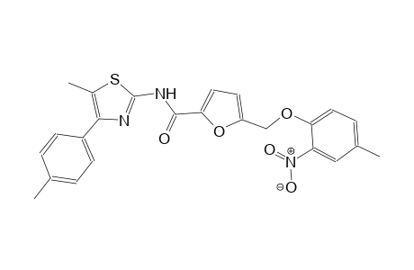 N-[5-methyl-4-(4-methylphenyl)-1,3-thiazol-2-yl]-5-[(4-methyl-2-nitrophenoxy)methyl]-2-furamide