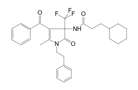 N-[4-benzoyl-2-keto-5-methyl-1-phenethyl-3-(trifluoromethyl)-2-pyrrolin-3-yl]-3-cyclohexyl-propionamide