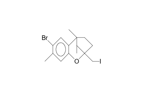 4-Bromo-9-iodomethyl-1,5,12-trimethyl-8-oxa-tricyclo(7.2.1.0/2,7/)dodeca-2(7),3,5-triene