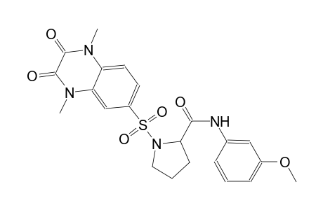2-pyrrolidinecarboxamide, N-(3-methoxyphenyl)-1-[(1,2,3,4-tetrahydro-1,4-dimethyl-2,3-dioxo-6-quinoxalinyl)sulfonyl]-