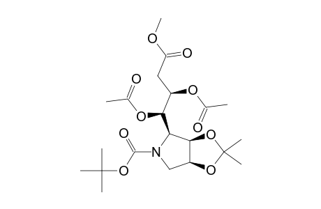 METHYL-3,4-DI-O-ACETYL-N-(TERT.-BUTOXYCARBONYL)-2,5,8-TRIDEOXY-5,8-IMINO-6,7-O-ISOPROPYLIDENE-L-GLYCERO-L-GALACTO-OCTANOATE