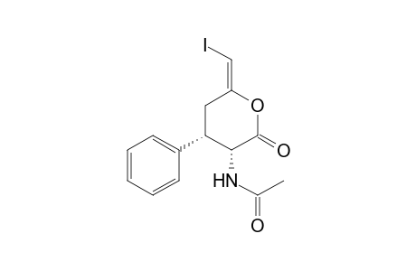 Acetamide, N-[tetrahydro-6-(iodomethylene)-2-oxo-4-phenyl-2H-pyran-3-yl]-, (3.alpha.,4.beta.,6E)-