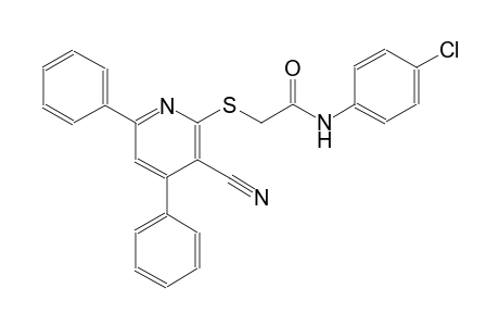 N-(4-chlorophenyl)-2-[(3-cyano-4,6-diphenyl-2-pyridinyl)sulfanyl]acetamide