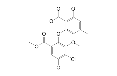 2-(3'-CHLORO-4'-HYDROXY-2'-METHOXY-6'-METHOXYCARBONYL-PHENOXY)-6-HYDROXY-4-METHYL-BENZOIC-ACID;ISODIHYDRO-MALDOXIN