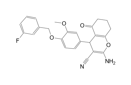 2-amino-4-{4-[(3-fluorobenzyl)oxy]-3-methoxyphenyl}-5-oxo-5,6,7,8-tetrahydro-4H-chromene-3-carbonitrile