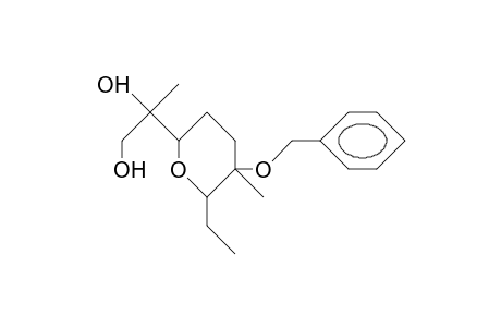 2S-Ethyl-6R-(1S,2-dihydroxy-1-methyl-ethyl)-3-methyl-3-benzyloxy-tetrahydropyran