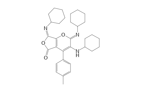 3-(Cyclohexylamino)-2,7-bis(cyclohexylimino)-4-(p-tolyl)-5H-furo[3,4-b]pyran-5-one