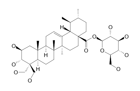 BETA-D-GLUCOPYRANOSYL-2-ALPHA,3-BETA,23,24-TETRAHYDROXY-URS-12-EN-28-OATE