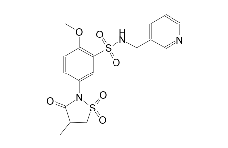 benzenesulfonamide, 2-methoxy-5-(4-methyl-1,1-dioxido-3-oxo-2-isothiazolidinyl)-N-(3-pyridinylmethyl)-