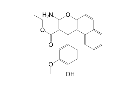 ethyl 3-amino-1-(4-hydroxy-3-methoxyphenyl)-1H-benzo[f]chromene-2-carboxylate