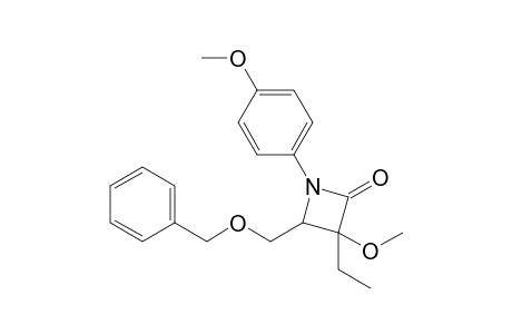 4-Benzyloxymethyl-3-ethyl-3-methoxy-1-(p-methoxyphenyl)-2-azetidinone