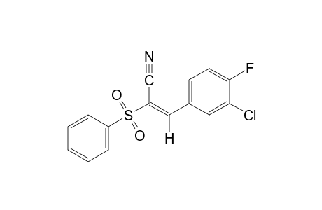 cis-3-CHLORO-4-FLUORO-alpha-(PHENYLSULFONYL)CINNAMONITRILE