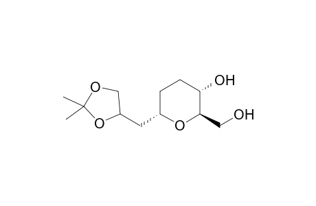 (2R,3S,6S)-6-((4RS)-2,2-Dimethyl[1,3]dioxolan-4-ylmethyl)-2-hydroxymethyltetrahydropyran-3-ol