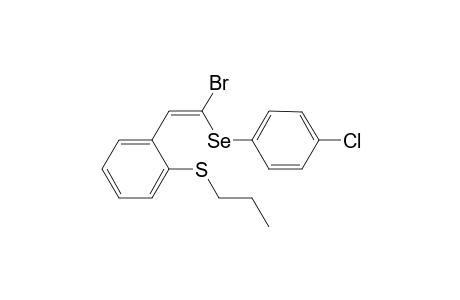 (E)-{2-[2-Bromo-2-(4-chlorophenylselanyl)vinyl]phenyl}(propyl)sulfane