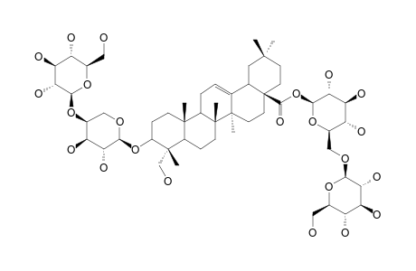 3-O-[BETA-D-GLUCOPYRANOSYL-(1->4)-ALPHA-L-ARABINOPYRANOSYL]-HEDERAGENIN-28-O-[BETA-D-GLUCOPYRANOSYL-(1->6)-BETA-D-GLUCOPYRANOSYL]-ESTER