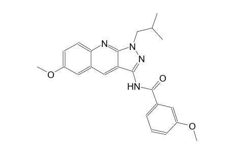 N-(1-isobutyl-6-methoxy-1H-pyrazolo[3,4-b]quinolin-3-yl)-3-methoxybenzamide