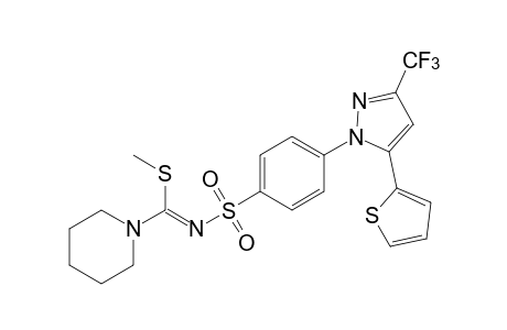 N-{{p-[5-(2-thienyl)-3-(trifluoromethyl)pyrazol-1-yl]phenyl}sulfonyl}thio-1-piperidinecarboximidic acid, methyl ester