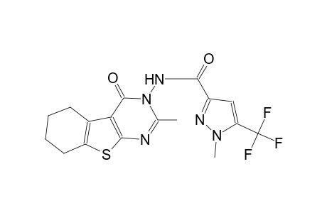 1-methyl-N-(2-methyl-4-oxo-5,6,7,8-tetrahydro[1]benzothieno[2,3-d]pyrimidin-3(4H)-yl)-5-(trifluoromethyl)-1H-pyrazole-3-carboxamide