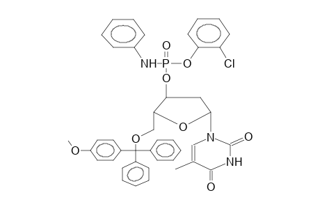 5'-O-METHOXYTRITYLDEOXYTHYMIDINE-3'-ORTHO-CHLOROPHENYL(ANILIDO)PHOSPHATE (DIASTEREOMER MIXTURE)
