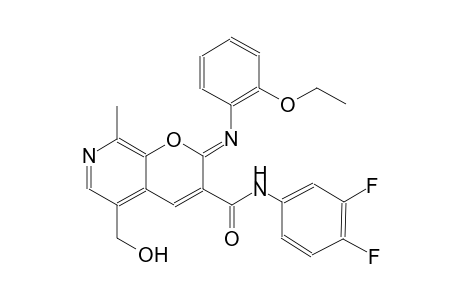 2H-pyrano[2,3-c]pyridine-3-carboxamide, N-(3,4-difluorophenyl)-2-[(2-ethoxyphenyl)imino]-5-(hydroxymethyl)-8-methyl-, (2Z)-