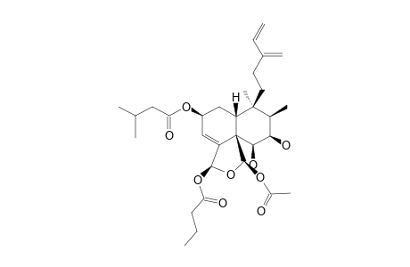 CASEAMEMBrIN-C;REL-(2S,5R,6S,7R,8S,9S,10R,18S,19R)-19-ACETOXY-18-BUTANOYLOXY-18,19-EPOXY-6,7-DIHYDROXY-2-(2-METHYLBUTANOYLOXY)-ClERODA-3,13(16),14-
