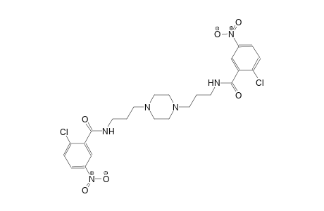 2-chloro-N-[3-(4-{3-[(2-chloro-5-nitrobenzoyl)amino]propyl}-1-piperazinyl)propyl]-5-nitrobenzamide