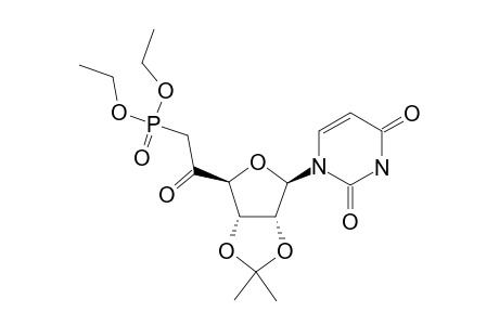1-(6'-DEOXY-6'-DIETHYLPHOSPHONO-2',3'-O-ISOPROPYLIDENE-5'-OXO-BETA-D-RIBOHEXAFURANOSYL)-URACIL