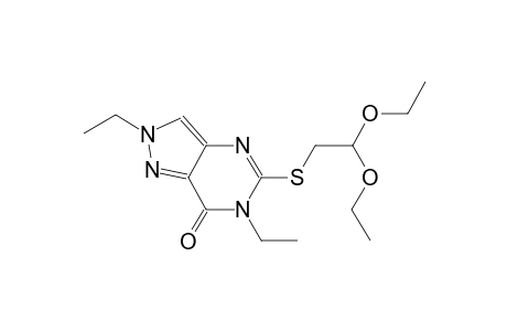 5-[(2,2-diethoxyethyl)sulfanyl]-2,6-diethyl-2,6-dihydro-7H-pyrazolo[4,3-d]pyrimidin-7-one