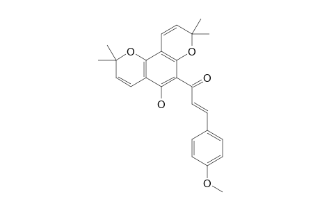 1-(5-HYDROXY-2,2,8,8-TETRAMETHYL-2H,8H-PYRANO-[2,3-F]-CHROMEN-6-YL)-3-(4-METHOXYPHENYL)-PROPENONE