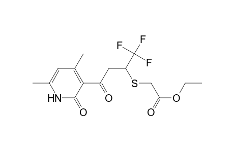 2-[[3-keto-3-(2-keto-4,6-dimethyl-1H-pyridin-3-yl)-1-(trifluoromethyl)propyl]thio]acetic acid ethyl ester