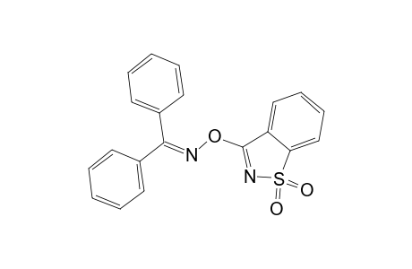 Benzophenone, O-1,2-benzisothiazol-3-yloxime S,S-dioxide