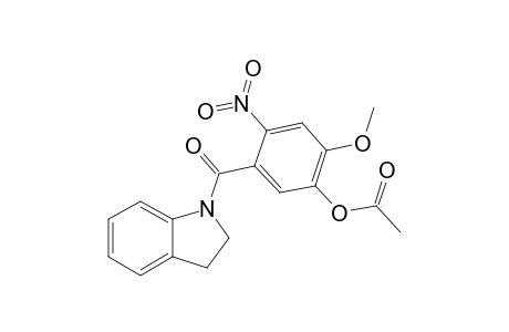 1'-(3-ACETOXY-4-METHOXY-6-NITROBENZOYL)-2',3'-DIHYDROINDOLE