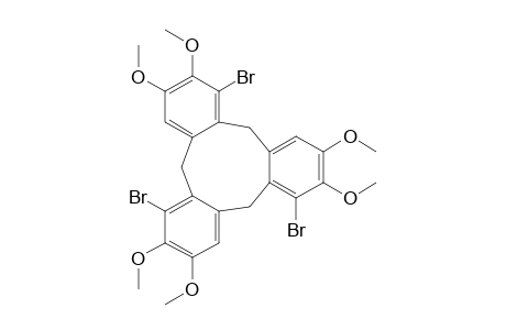 5H-Tribenzo[a,d,g]cyclononene, 1,6,11-tribromo-10,15-dihydro-2,3,7,8,12,13-hexamethoxy-